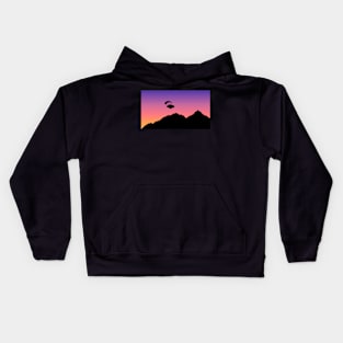 Surreal paragliding Kids Hoodie